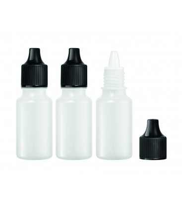 3 EMPTY DROPPER BOTTLES